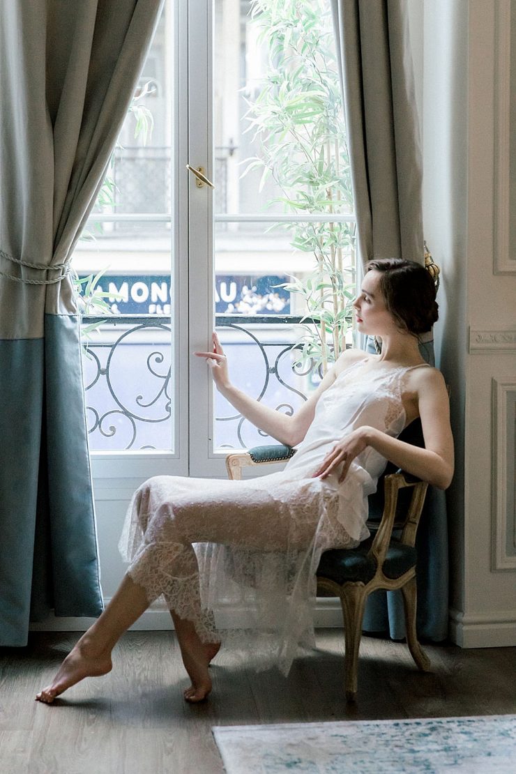 Paris Chic Boudoir Session - The White Wren