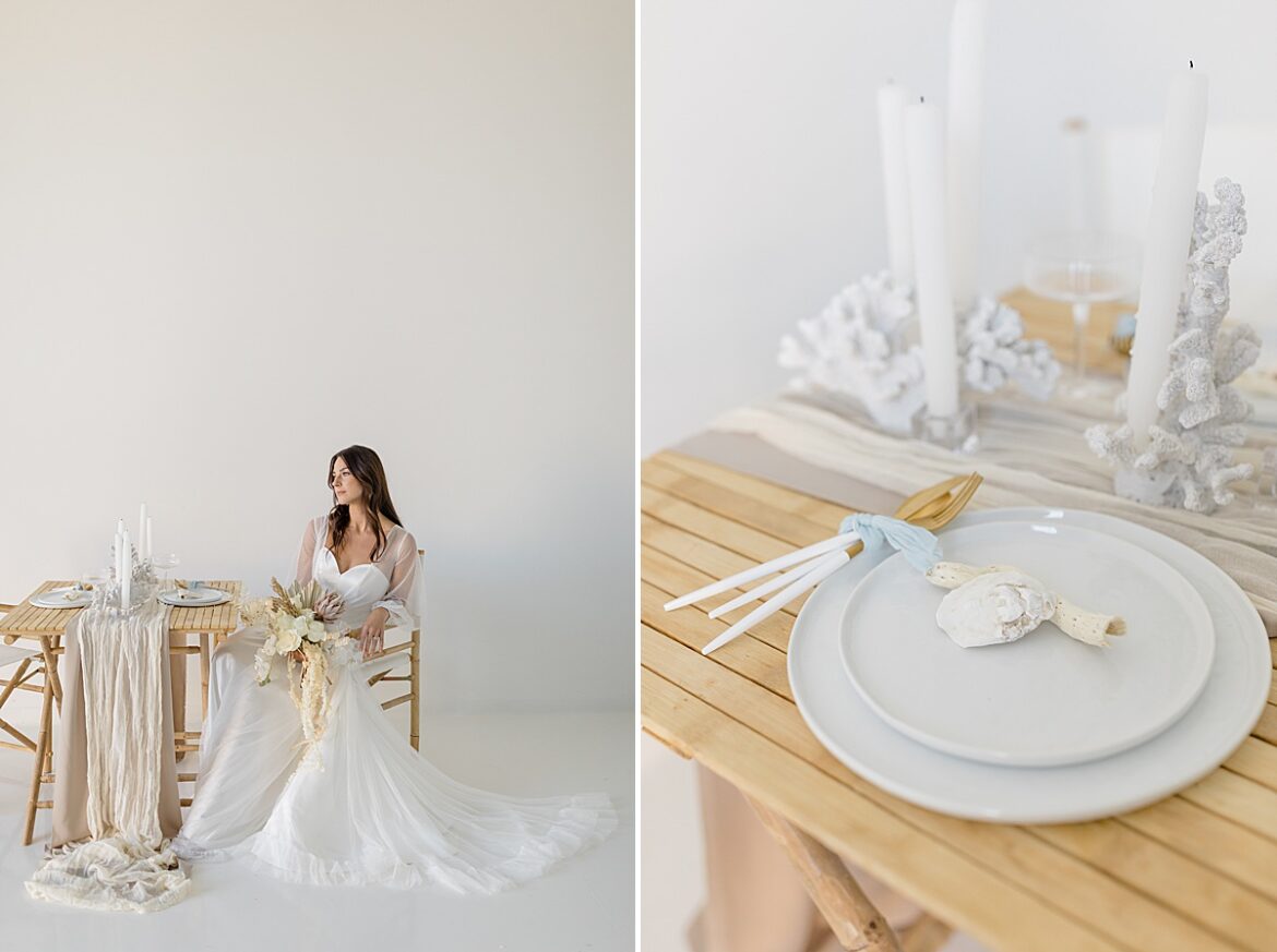 Coastal Wedding Inspiration with Neutrals and Blues - The White Wren